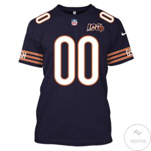 Personalized Name And Number Chicago Bears 3D All Over Print Hoodie