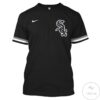 Personalized Name And Number Chicago White Sox Black All Over Print T-Shirt