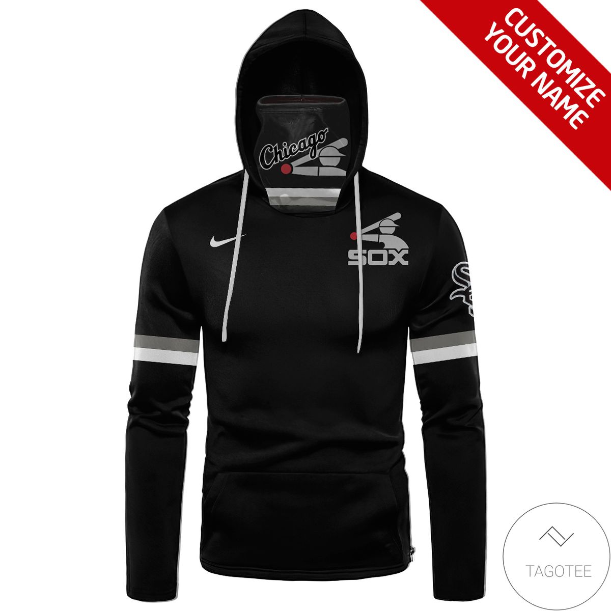 Personalized Name And Number Chicago White Sox Gaiter Mask Hoodie Personalized Name And Number Chicago White Sox Gaiter Mask Hoodie