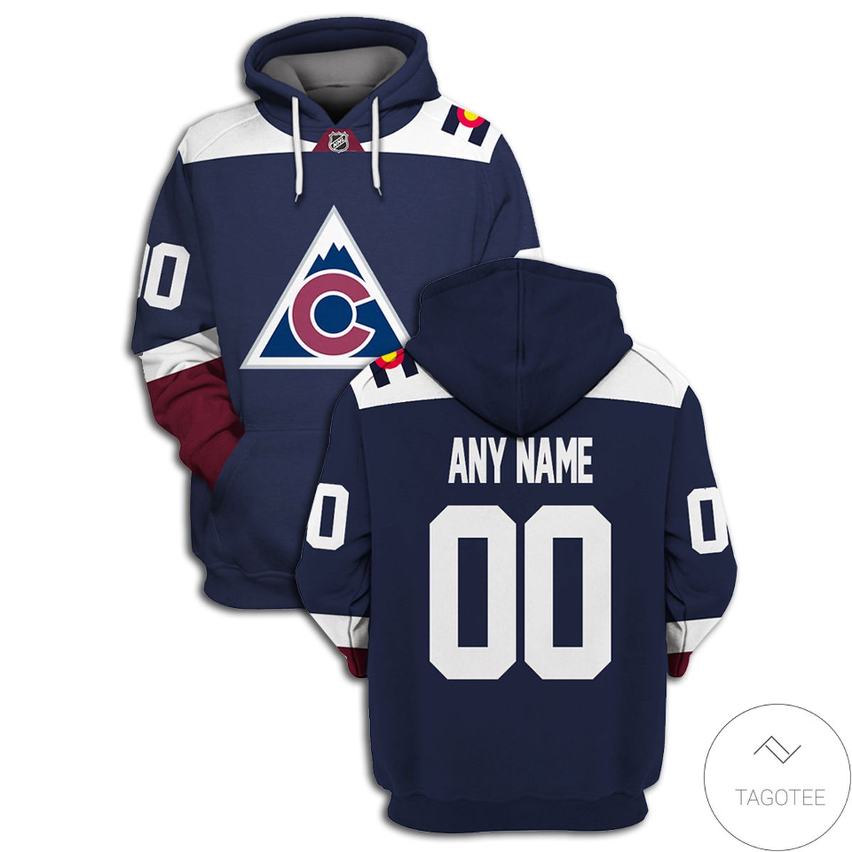 Personalized Name And Number Colorado Avalanche Branded 3D Hoodie Personalized Name And Number Colorado Avalanche Branded 3D Hoodie