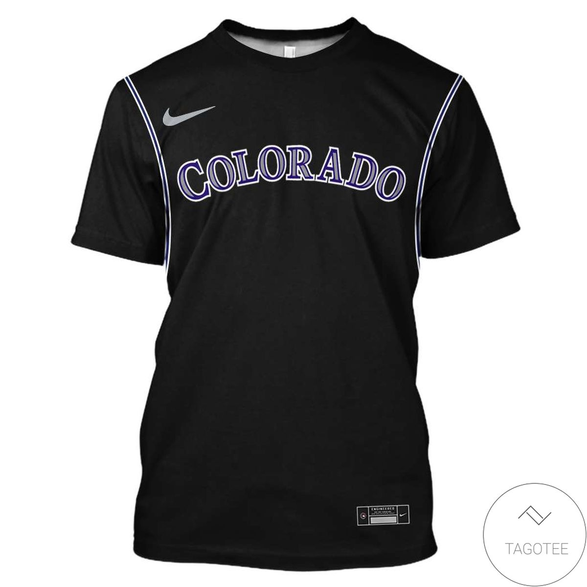 Personalized Name And Number Colorado Rockies Black All Over Print T-Shirt Personalized Name And Number Colorado Rockies Black All Over Print T-Shirt