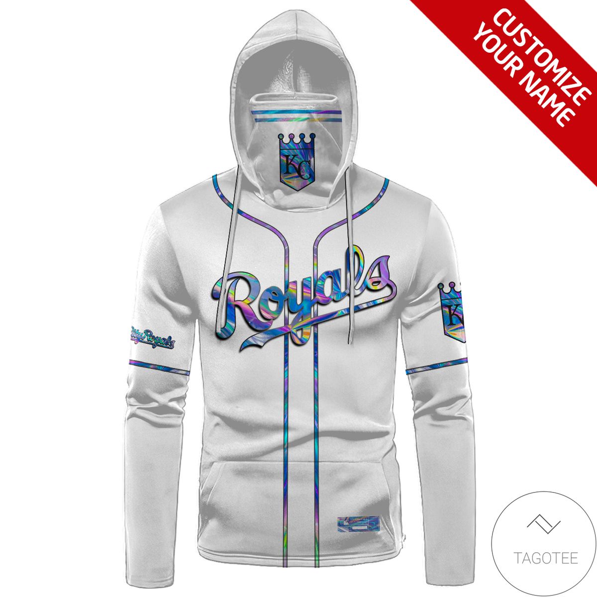 Personalized Name And Number Kansas City Royals Gaiter Mask Hoodie Personalized Name And Number Kansas City Royals Gaiter Mask Hoodie