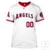 Personalized Name And Number Los Angeles Angels All Over Print T-Shirt