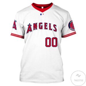 Personalized Name And Number Los Angeles Angels All Over Print T-Shirt