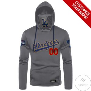 Personalized Name And Number Los Angeles Dodgers Gaiter Mask Hoodie