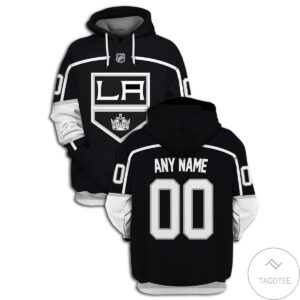 Personalized Name And Number Los Angeles Kings Branded Team 3D Hoodie