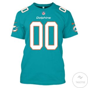 Personalized Name And Number Miami Dolphins 3D All Over Print Hoodie