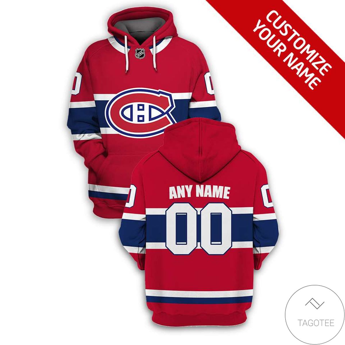 Personalized Name And Number Montreal Canadiens Branded 3D Hoodie Personalized Name And Number Montreal Canadiens Branded 3D Hoodie
