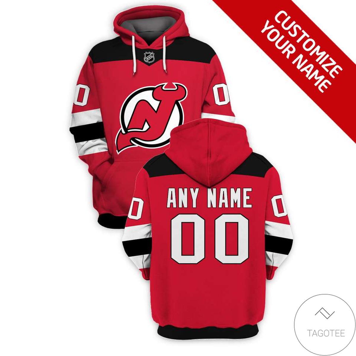 Personalized Name And Number New Jersey Devils Branded 3D Hoodie Personalized Name And Number New Jersey Devils Branded 3D Hoodie