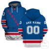 Personalized Name And Number New York Rangers Branded Team 3D Hoodie