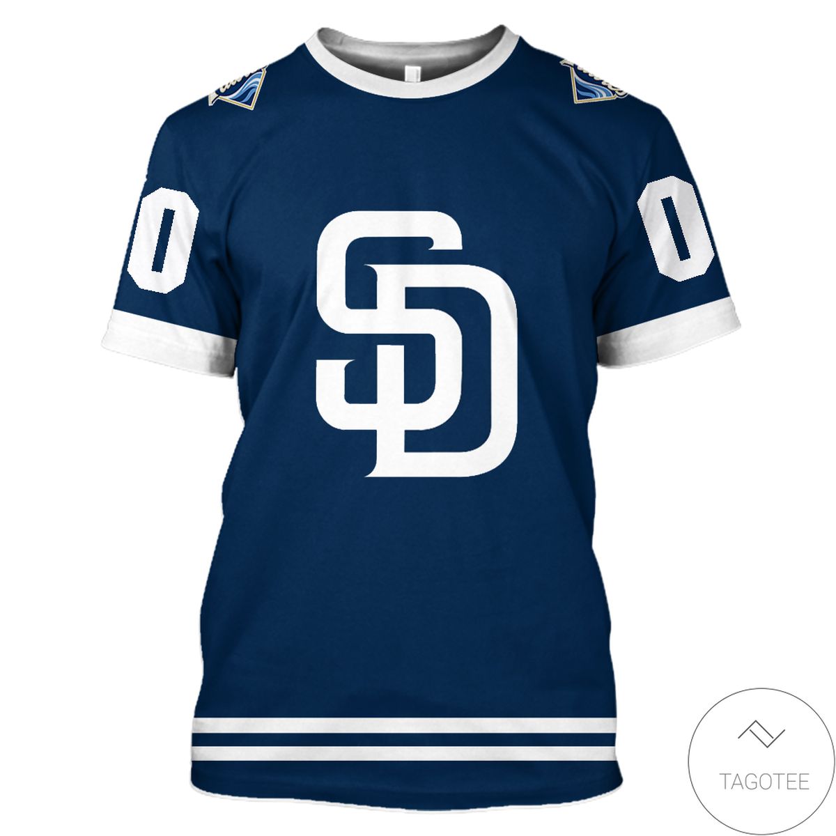 Personalized Name And Number San Diego Navy All Over Print T-Shirt Personalized Name And Number San Diego Navy All Over Print T-Shirt