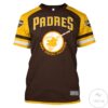 Personalized Name And Number San Diego Padres All Over Print T-Shirt