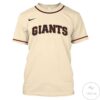 Personalized Name And Number San Francisco Giants White All Over Print T-Shirt