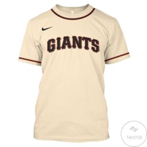 Personalized Name And Number San Francisco Giants White All Over Print T-Shirt