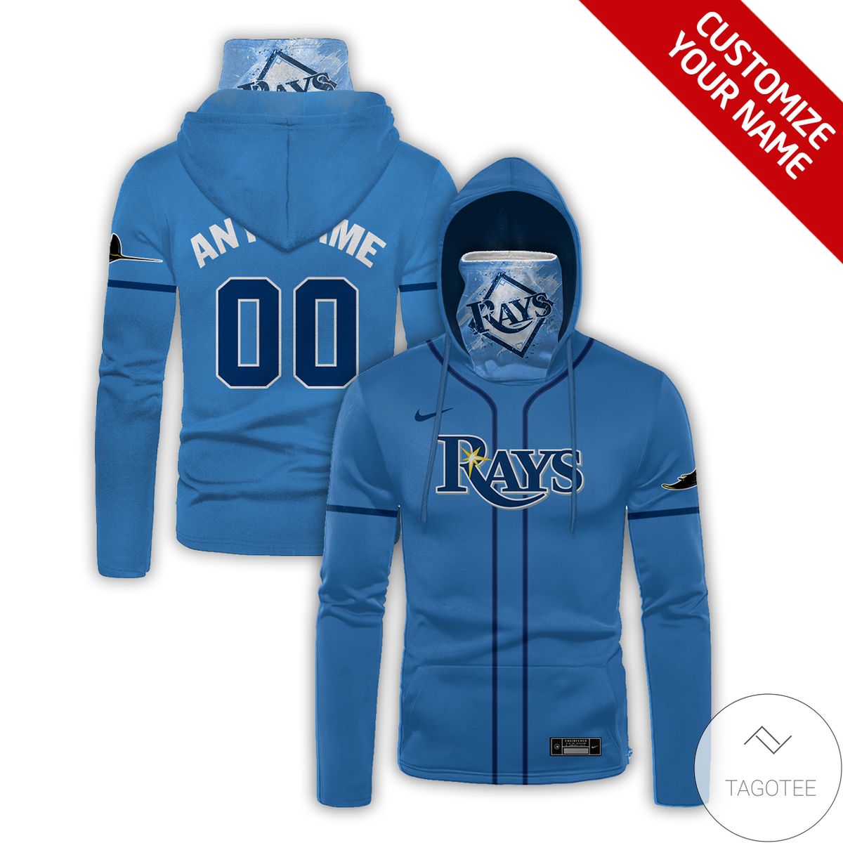 Personalized Name And Number Tampa Bay Rays Gaiter Mask Hoodie Personalized Name And Number Tampa Bay Rays Gaiter Mask Hoodie