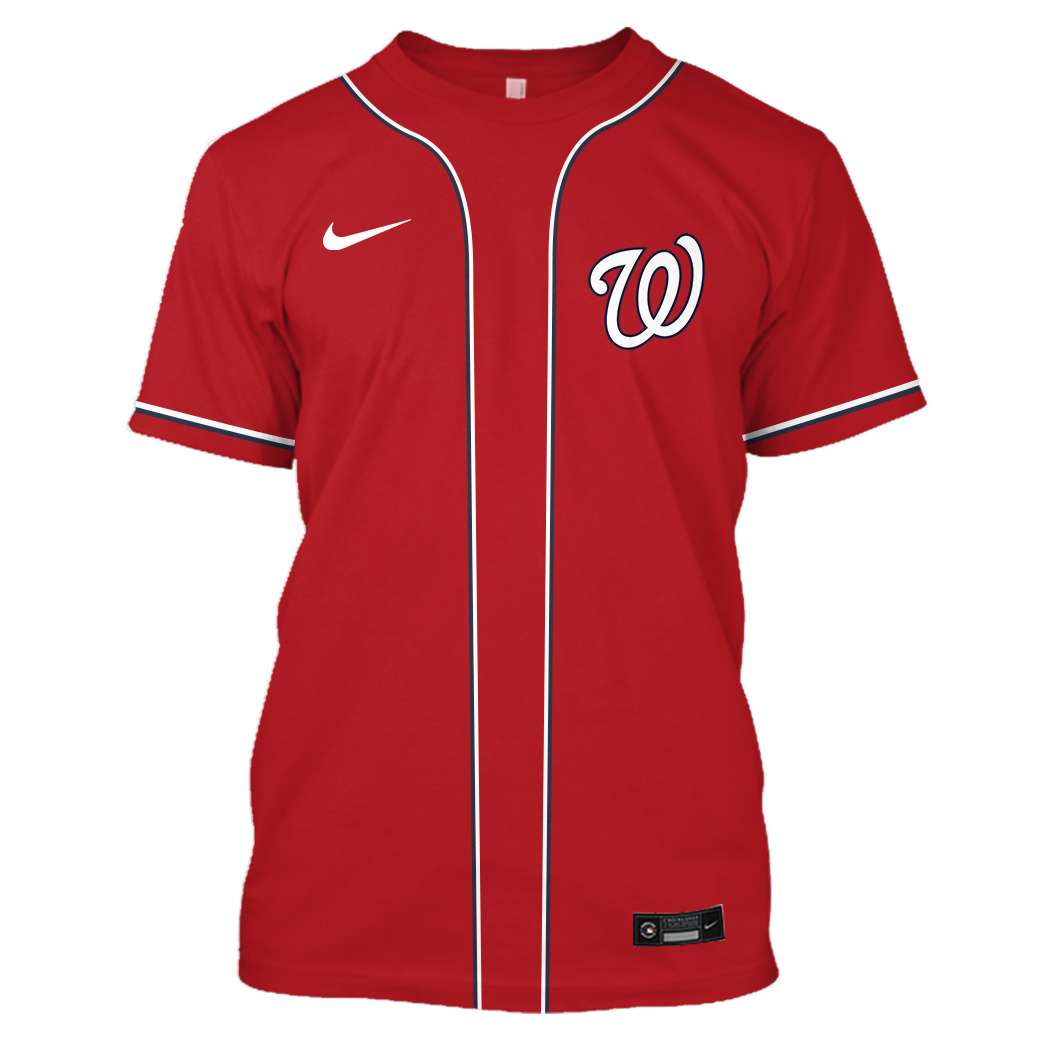 Personalized Name And Number Washington Nationals All Over Print T-Shirt Personalized Name And Number Washington Nationals All Over Print T-Shirt