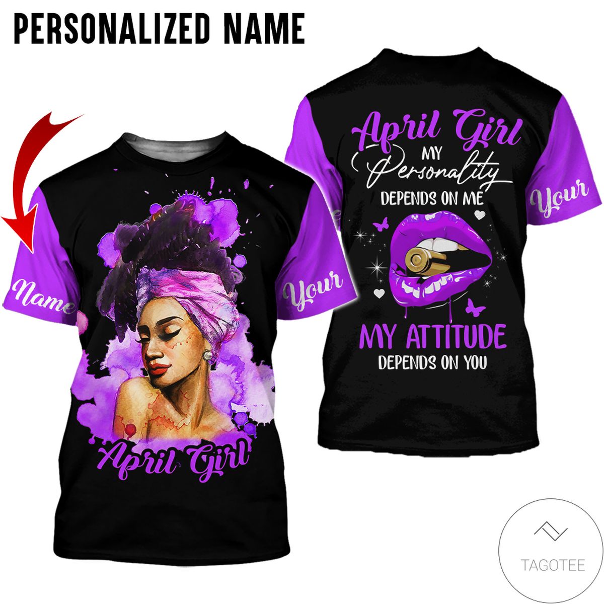 Personalized Name April Girl My Personality Depends On Me All Over Print Hoodie Personalized Name April Girl My Personality Depends On Me All Over Print Hoodie