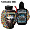 Personalized Name Autism Dad 3D All Over Print Hoodie And Shirt