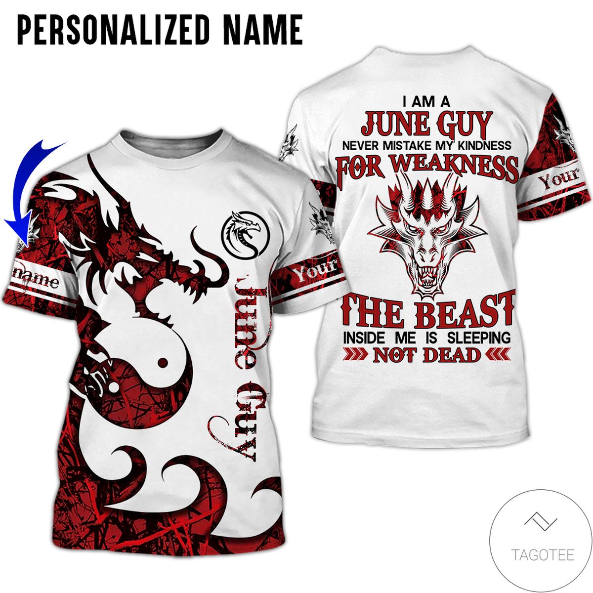 Personalized Name Dragon June Guy The Beast Not Dead All Over Print Hoodie Personalized Name Dragon June Guy The Beast Not Dead All Over Print Hoodie