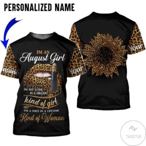 Personalized Name I’M August Girl Kind Of Girl All Over Print Hoodie