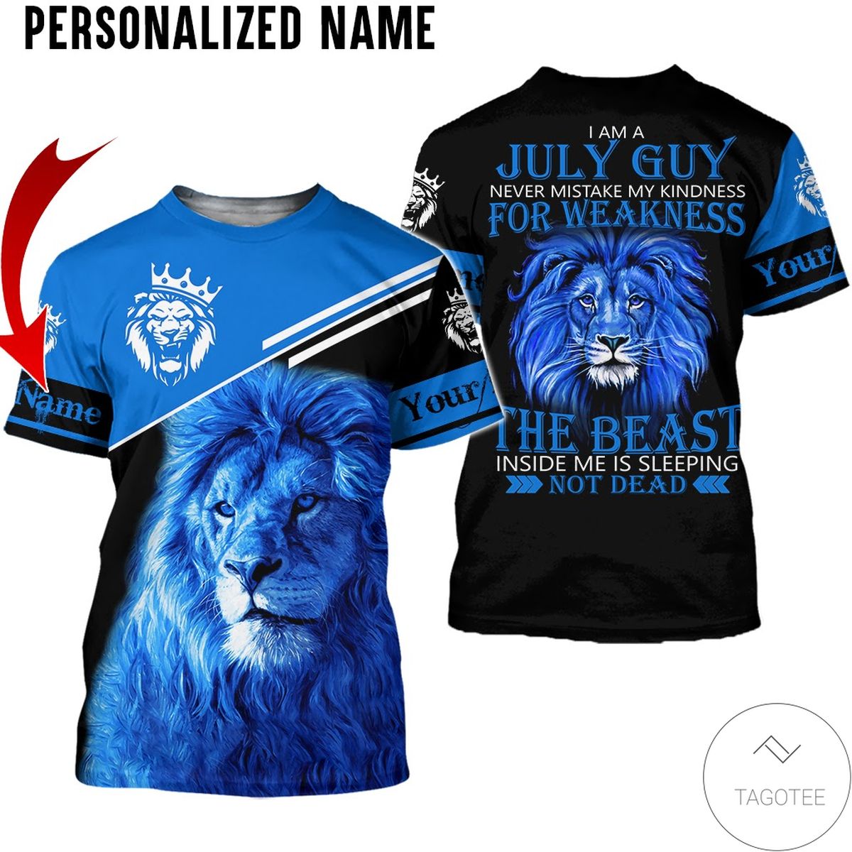 Personalized Name I’M July Guy The Beast Not Dead All Over Print Hoodie Personalized Name I’M July Guy The Beast Not Dead All Over Print Hoodie