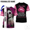 Personalized Name July Girl Skull Tattoo A Mouth She Can’T Control All Over Print Hoodie