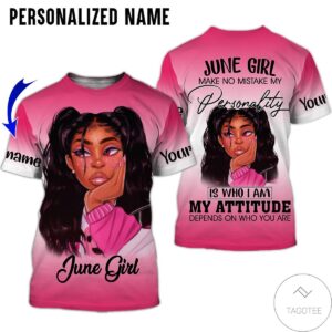 Personalized Name June Girl Make No Mistake All Over Print Hoodie