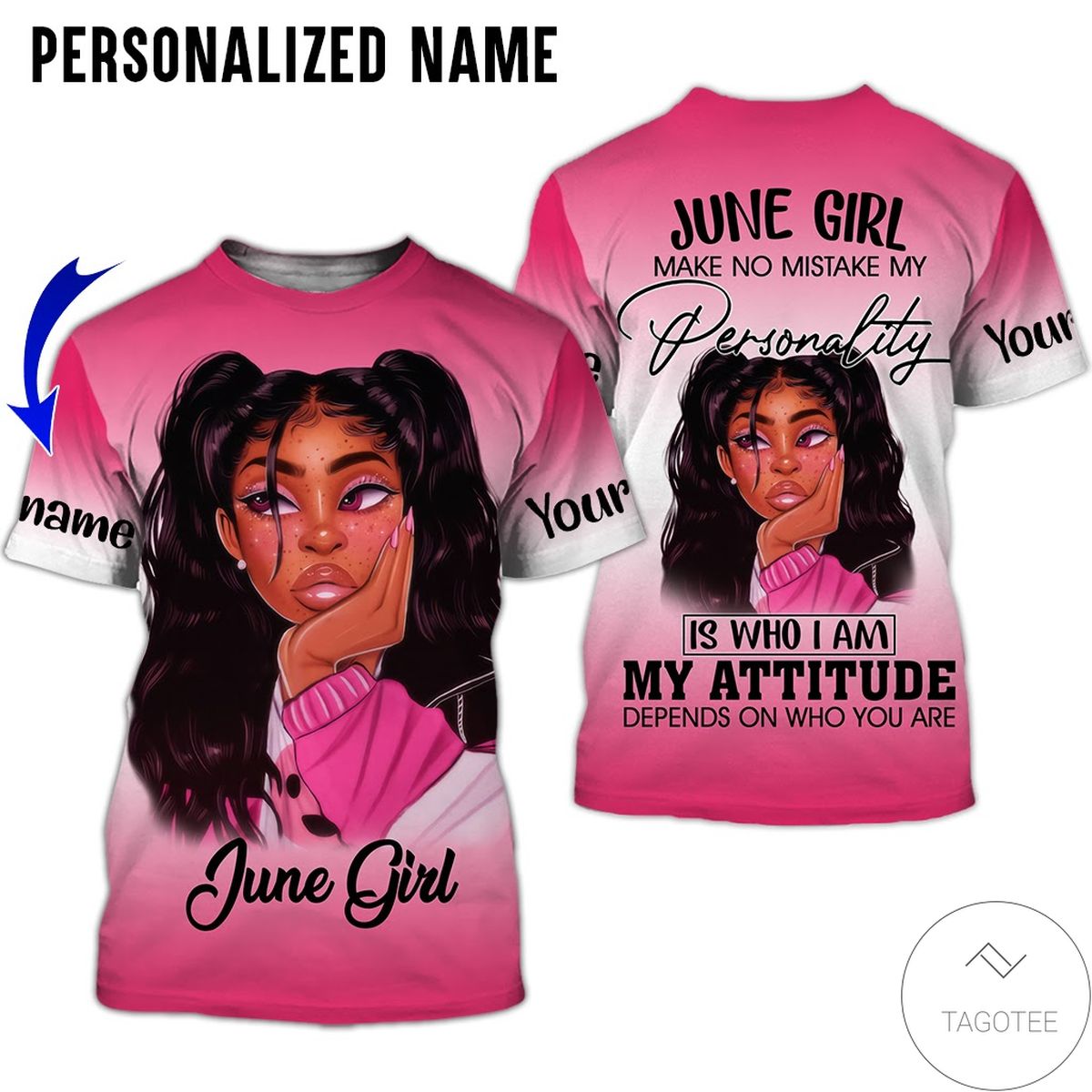 Personalized Name June Girl Make No Mistake All Over Print Hoodie Personalized Name June Girl Make No Mistake All Over Print Hoodie