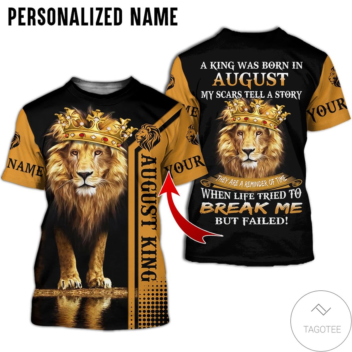 Personalized Name Lion August Guy A King Was Born All Over Print Hoodie Personalized Name Lion August Guy A King Was Born All Over Print Hoodie