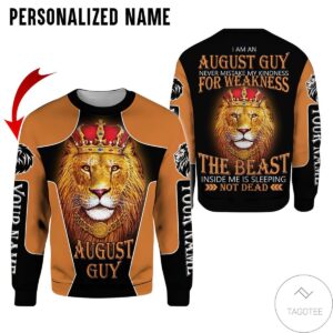 Personalized Name Lion King August Guy Never Mistake All Over Print Hoodie
