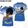 Personalized Name May Girl I’M Stronger Than You Believe Blue All Over Print Hoodie