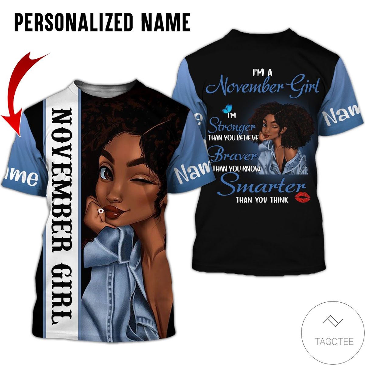 Personalized Name November Girl I’M Stronger Than You Believe All Over Print Hoodie Personalized Name November Girl I’M Stronger Than You Believe All Over Print Hoodie
