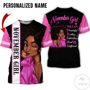 Personalized Name November Girl Yes I Am All Over Print Hoodie