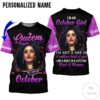 Personalized Name October Girl Kind Of Woman All Over Print Hoodie- Tagotee