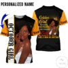 Personalized Name October Girl She Slays She Prays She Beautiful All Over Print Hoodie
