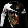 Personalized Name Rooster Mexico 3D All Over Printed Hoodie