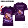Personalized Name September Girl My Attitude All Over Print Hoodie