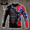 Personalized Name Southern Deer Head Flag Hoodie
