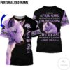 Personalized Name Wolf April Girl The Beast Not Dead All Over Print Hoodie