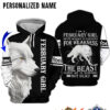 Personalized Name Wolf I Am A February Girl 3D Hoodie