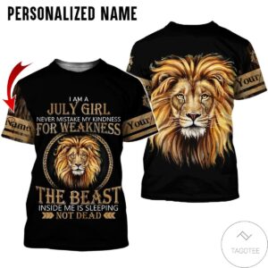 Personalized Namelion I’M July Girl All Over Print Hoodie