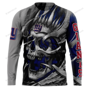 Personalized New York Giants Custom Skull Jersey Hoodie