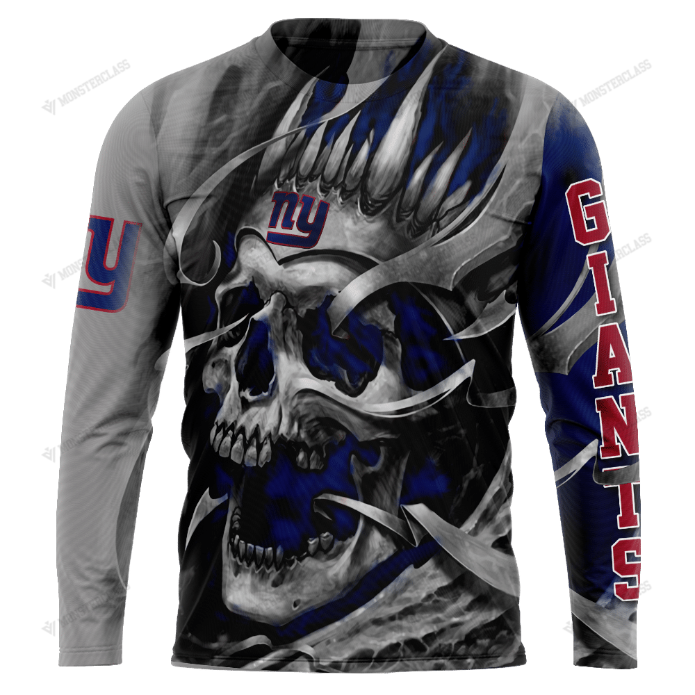 Personalized New York Giants Custom Skull Jersey Hoodie Personalized New York Giants Custom Skull Jersey Hoodie