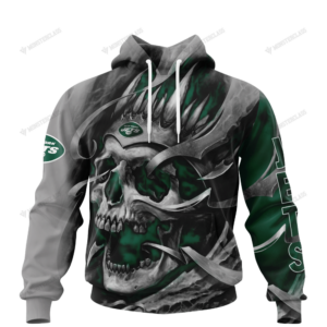Personalized New York Jets Custom Skull Jersey Hoodie