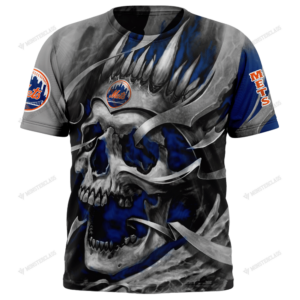 Personalized New York Mets Custom Skull Jersey Hoodie
