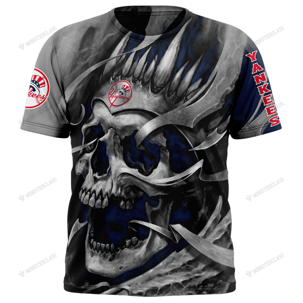 Personalized New York Yankees Custom Skull Jersey Hoodie Personalized New York Yankees Custom Skull Jersey Hoodie