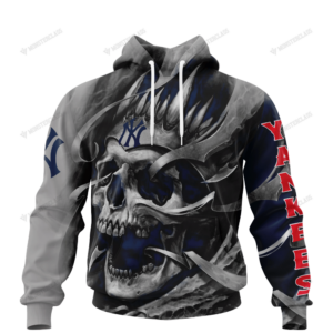 Personalized New York Yankees Custom Skull Jersey Hoodie