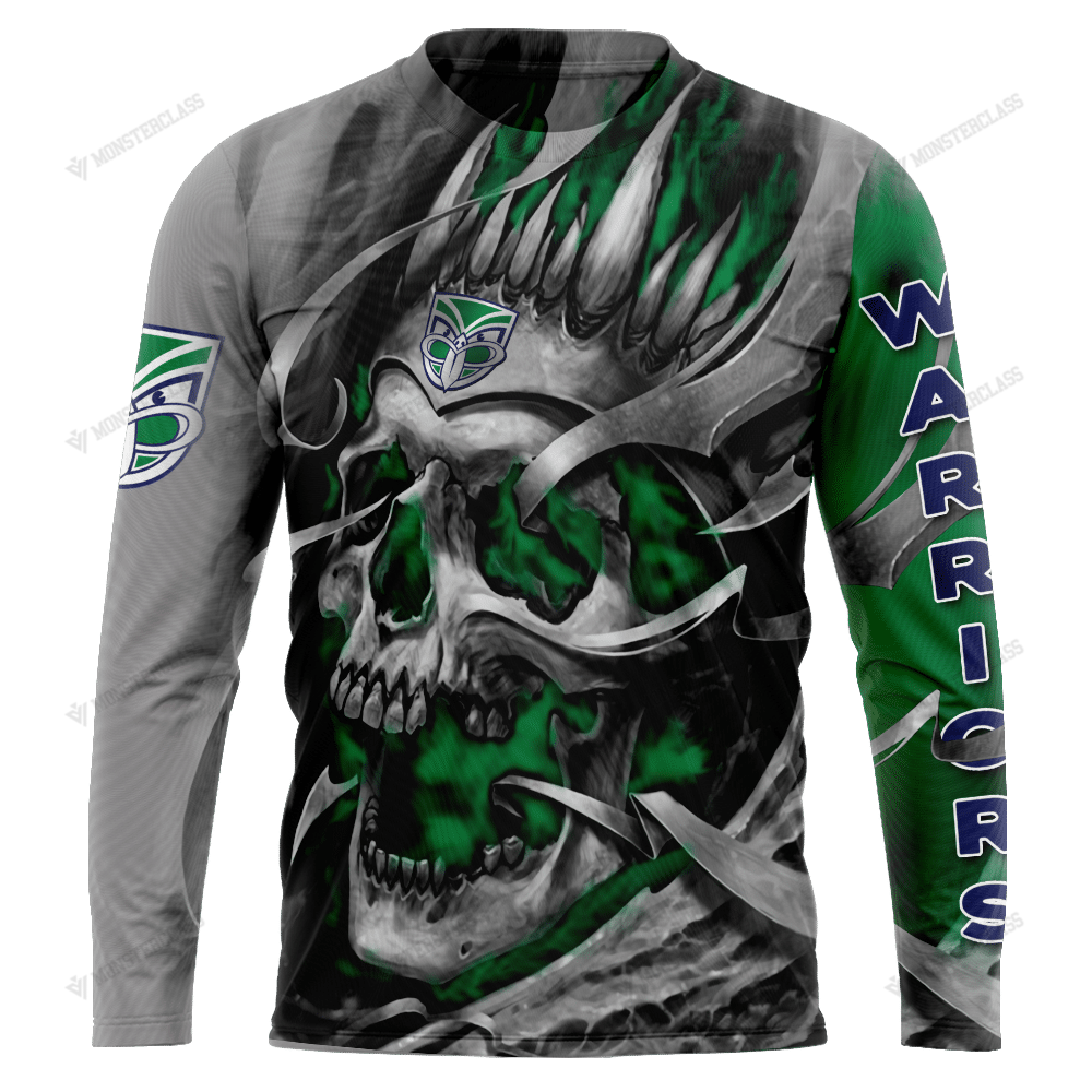 Personalized New Zealand Warriors Custom Skull Jersey Hoodie Personalized New Zealand Warriors Custom Skull Jersey Hoodie