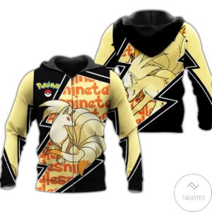 Personalized Ninetales Pokemon 3D Zip Hoodie