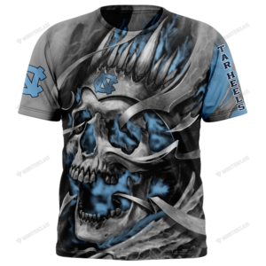 Personalized North Carolina Tar Heels Skull Custom 3D Shirt